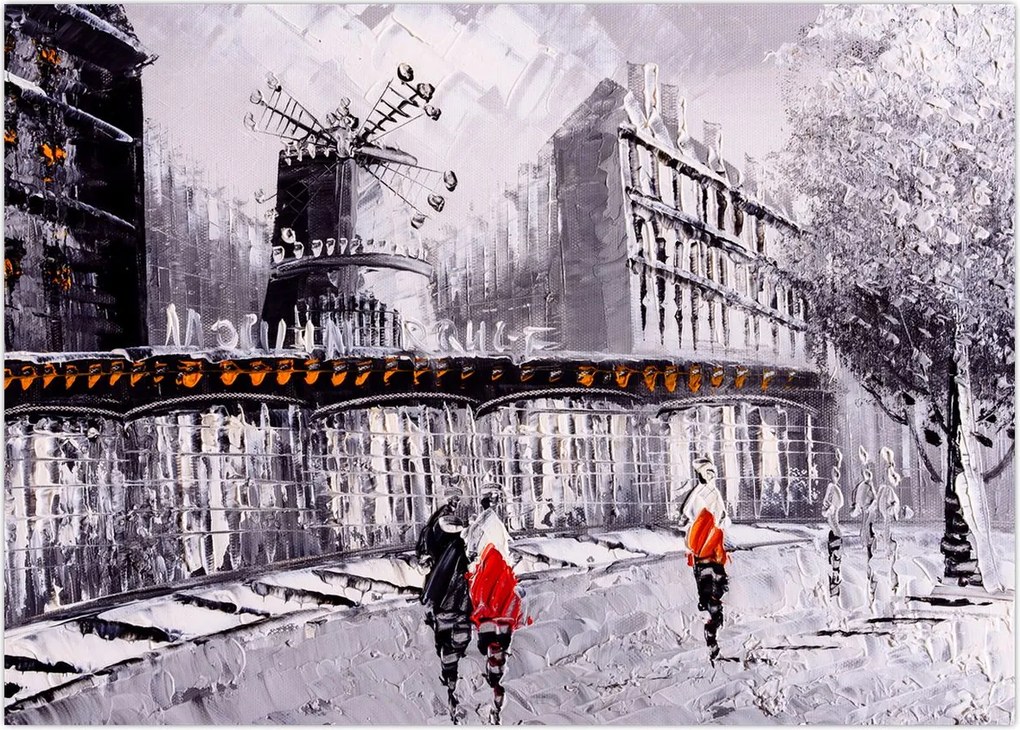 Tablou - Pictură în ulei a orașului II. (70x50 cm)