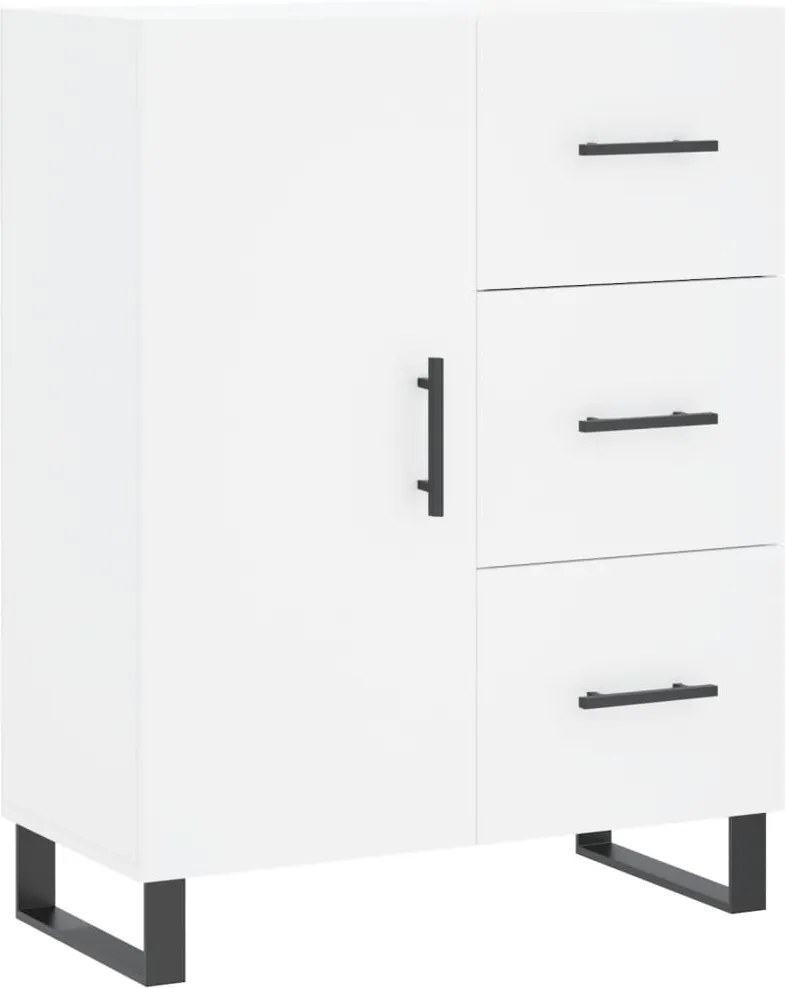 vidaXL Servantă, alb, 69,5x34x90 cm, lemn compozit