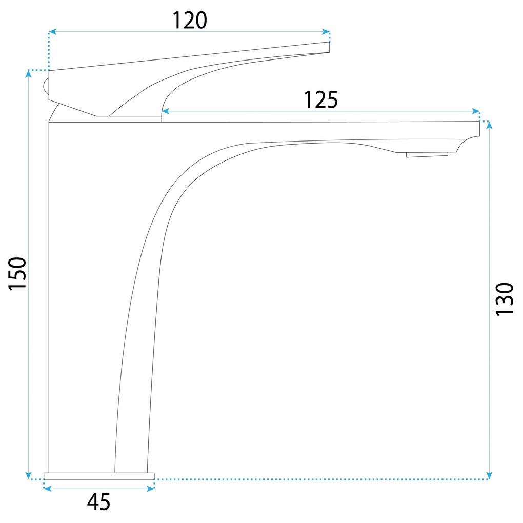 Baterie pentru baie PREMIUM Rea Joe Brush Gold low