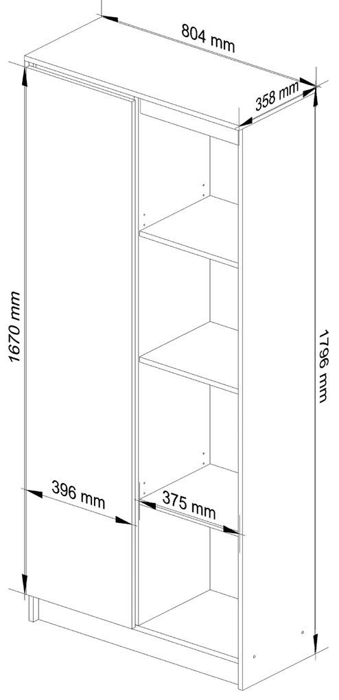 Raft Rehana II (stejar sonoma). 1068785
