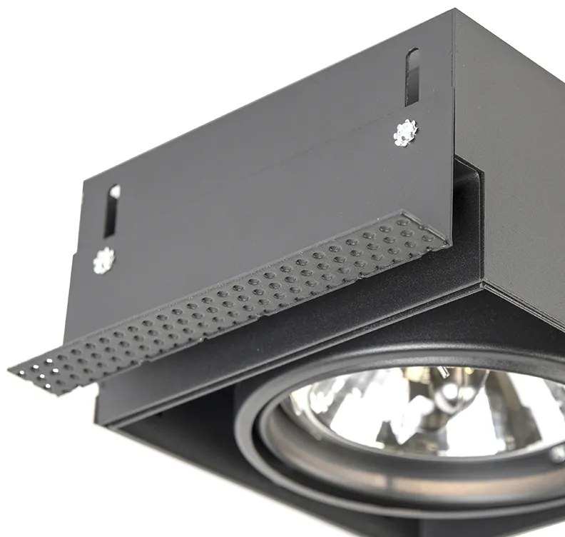 Spot integrat negru AR111 reglabil și rotativ fără rama - Oneon