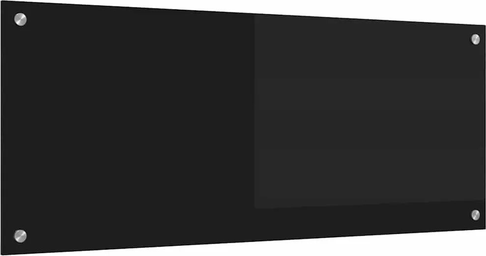 vidaXL Panou de bucătărie Negru 100 x 40 cm sticlă securizată