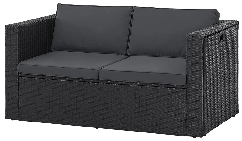Juskys Set ratan Salou - negru