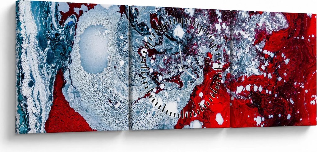 Tablou abstract (cu ceas) (90x30 cm)