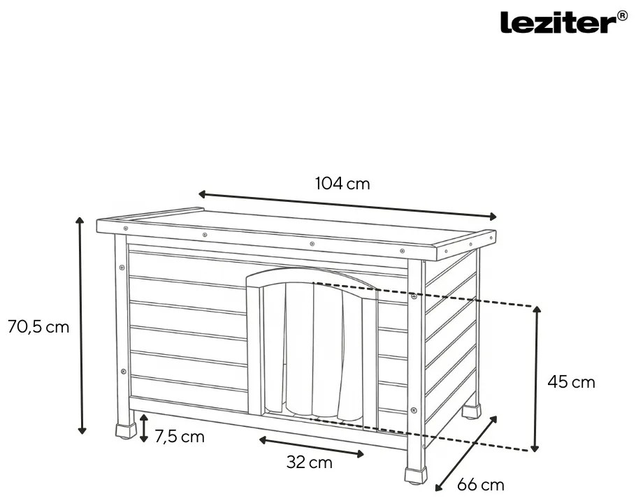 Smiley Casă de bază pentru câini "L" 104x66x70 cm