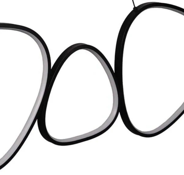 Candelabru suspendat cu cablu LED PETRA, 48W, 230V, 4000K, negru