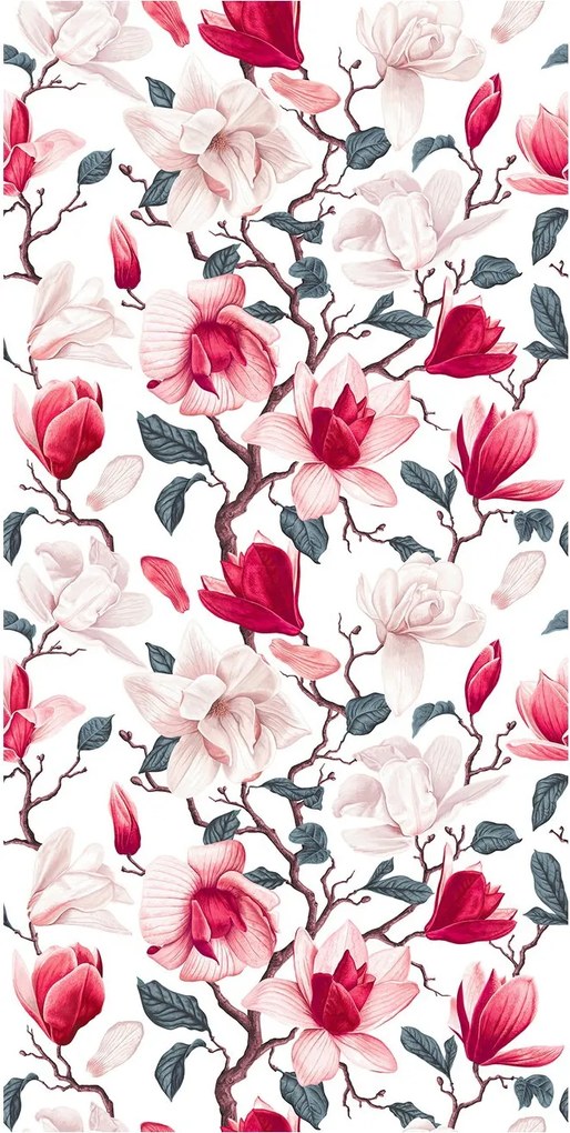 Tapet - Magnolia roșie