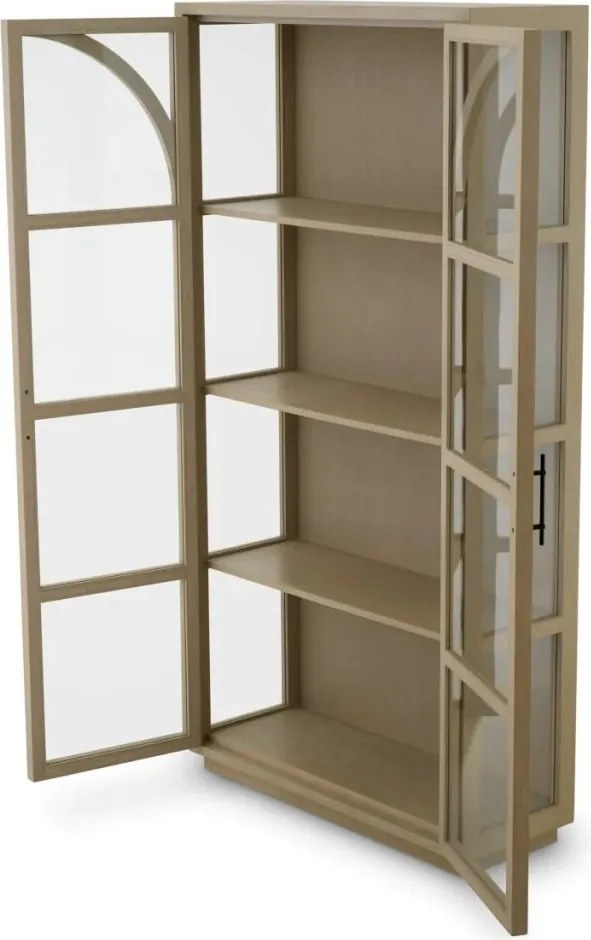 Vitrina design LUX, Furnir Stejar albit, San Bernardino