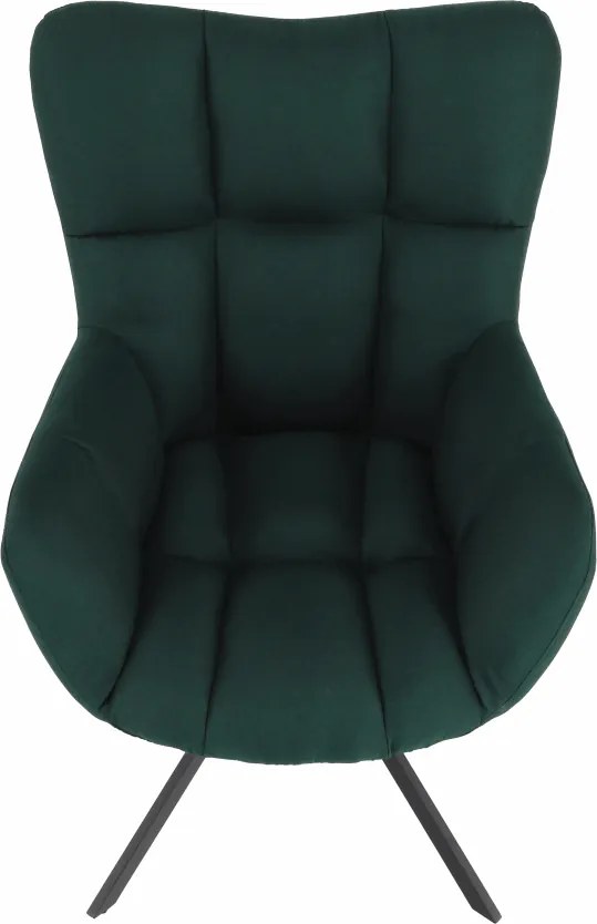 Scaun de design, ţesătură verde, KOMODO
