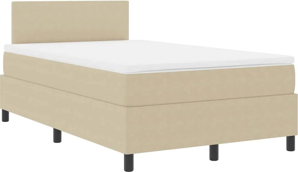 vidaXL Pat cu arc LED cu headboard Gri deschis și alb. 120 x 190 cm