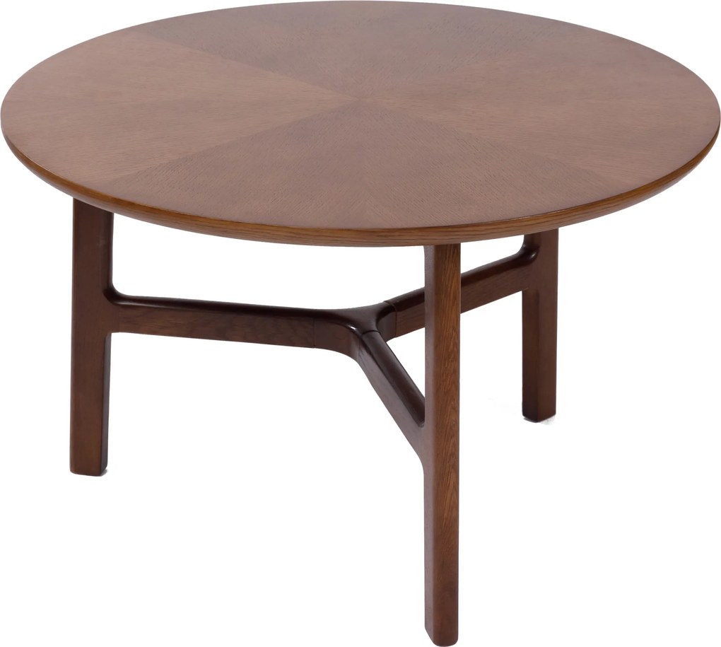MAZZONI EXPORT BELLUNO Nuc Natural (Maro Închis) - MĂSUȚĂ DE CAFEA DIN LEMN Ø65 cm ROTUNDĂ MODERN CLASSIC
