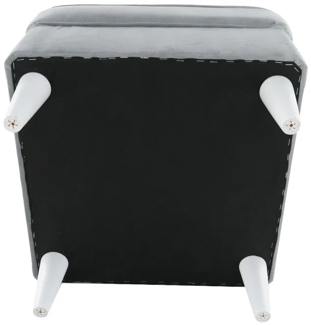Taburet modern Culoare gri deschis/alb, RUFINO NEW