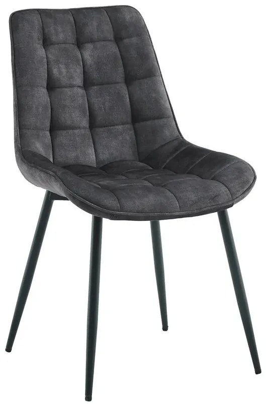 Set de 4 scaune ROADSTAR catifea gri inchis