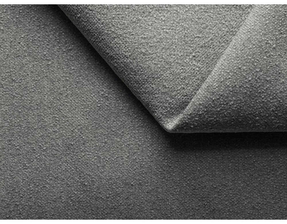 Șezlong modular gri cu tapițerie din țesătură bouclé (cu colț pe partea stângă) Ailani – Makamii