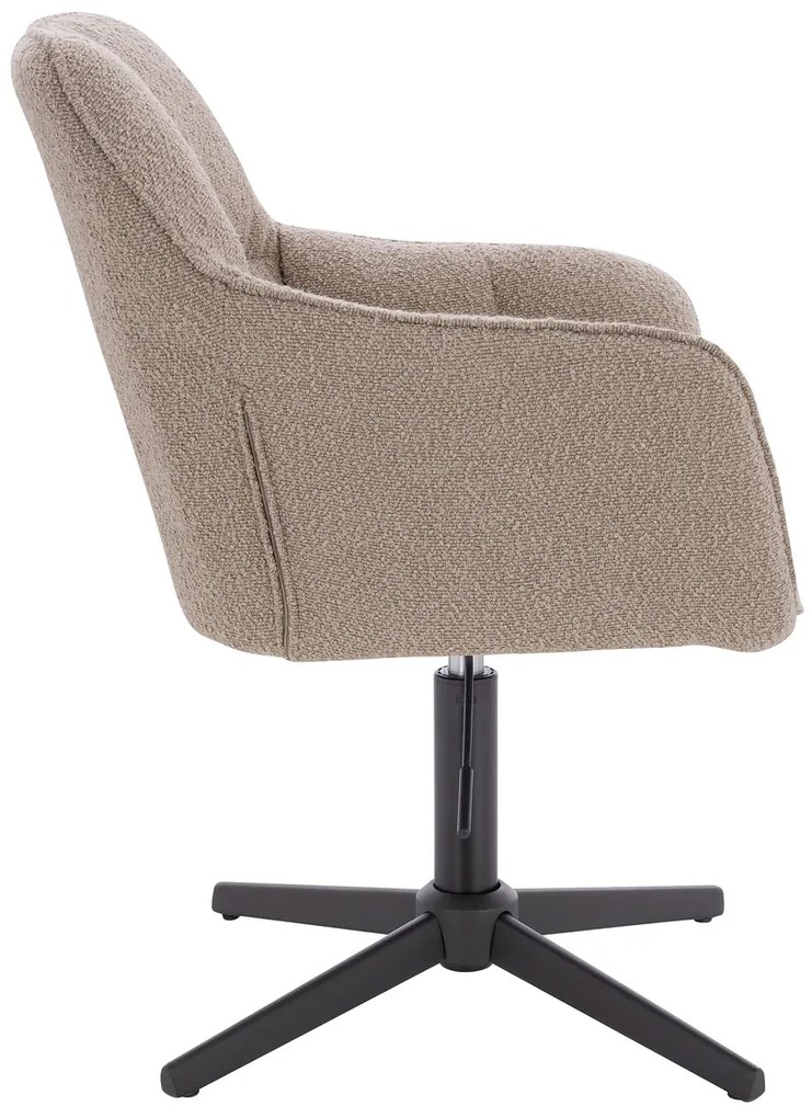 HR550CROSS Scaun Latte Boucle cu Bază Neagră