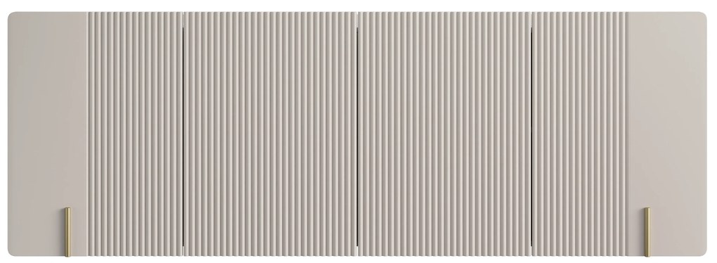 Comodă suspendată cu patru uși Malmi 200 cm - cashmir / crema bianca / auriu