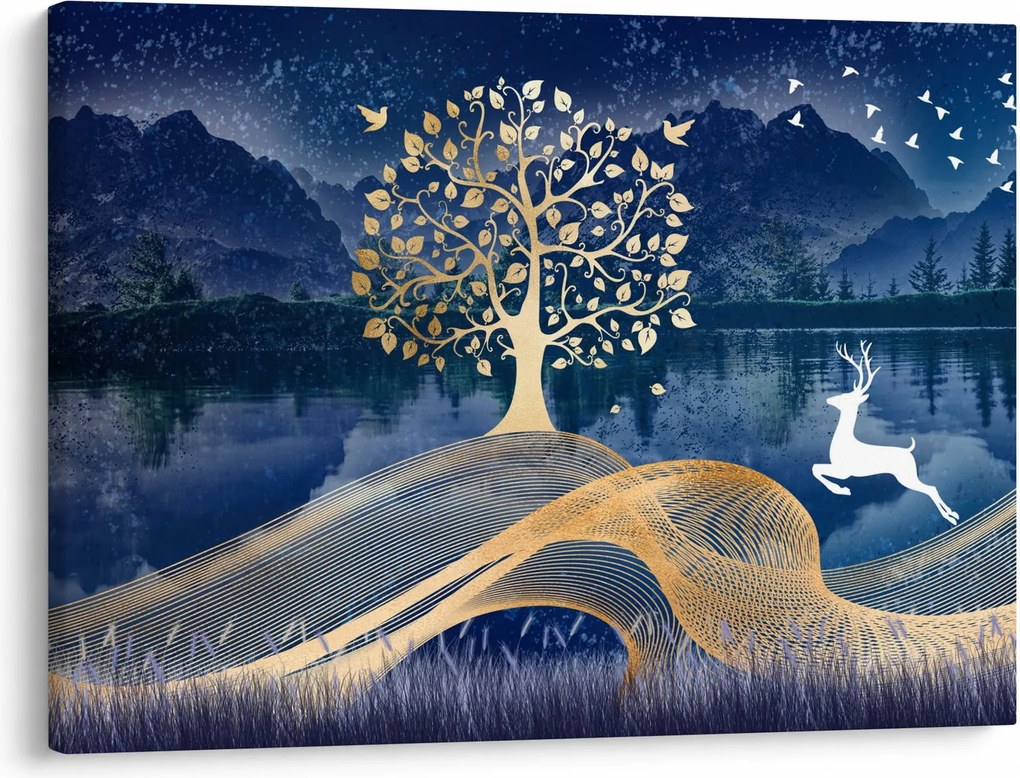 Tablou - Cerbi în luna plină (70x50 cm)