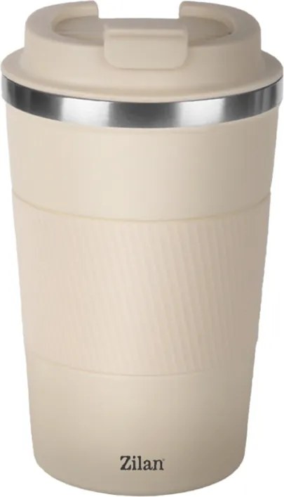 Cana de cafea Zilan ZLN9921 termos, capacitate 510ml, interior din inox, pereti dublii, crem