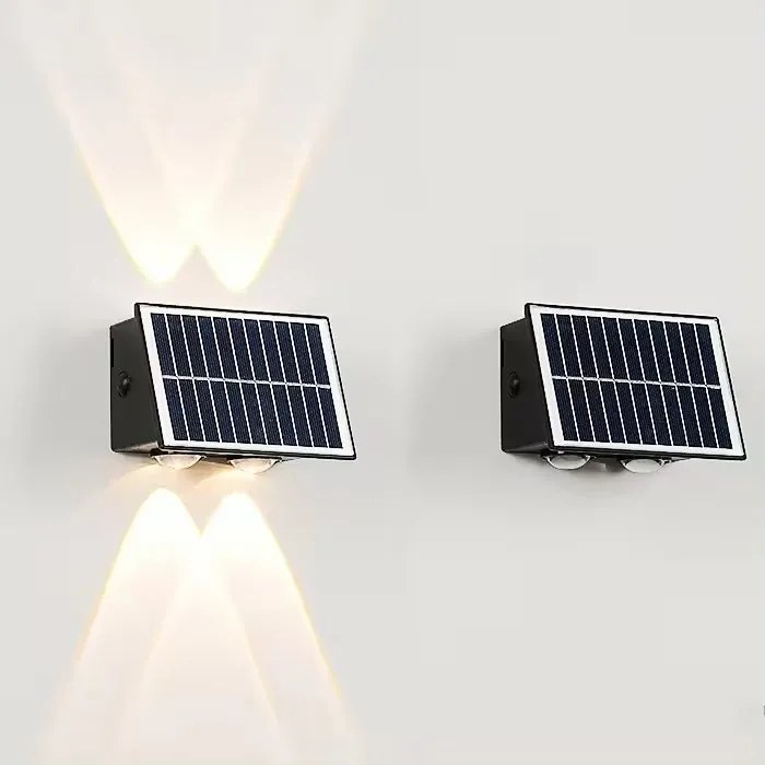 Aplica Exterior cu Panou Solar, Model 686020, IP65, Lumină Neutră, Negru