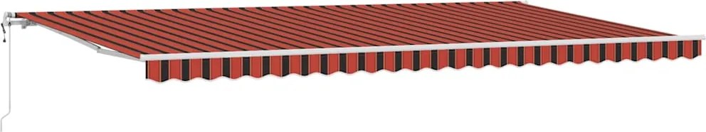 vidaXL Cort electric retractabil portocaliu și maro 600 × 300 cm