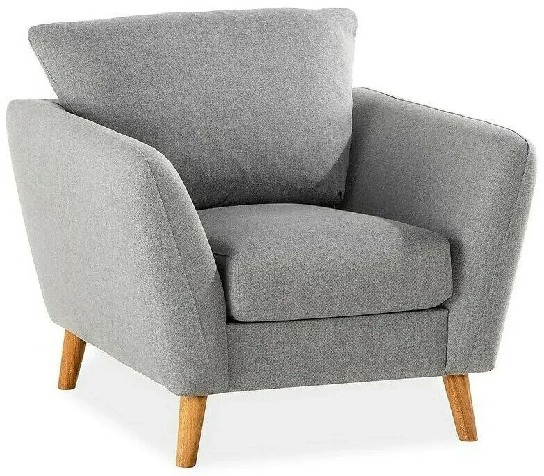 Set mobilier tapițat Scandinavian Choice P110Gri, Tapiterie, Picioare: Lemn, Lemn: Stejar