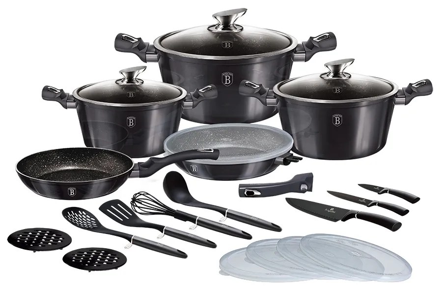 Set oale marmorate 22 piese Carbon Pro Berlinger Haus BH 7181