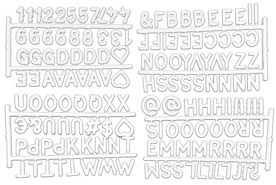 Litere pentru organizatoare albe 11.5x20x3 cm – Homéa