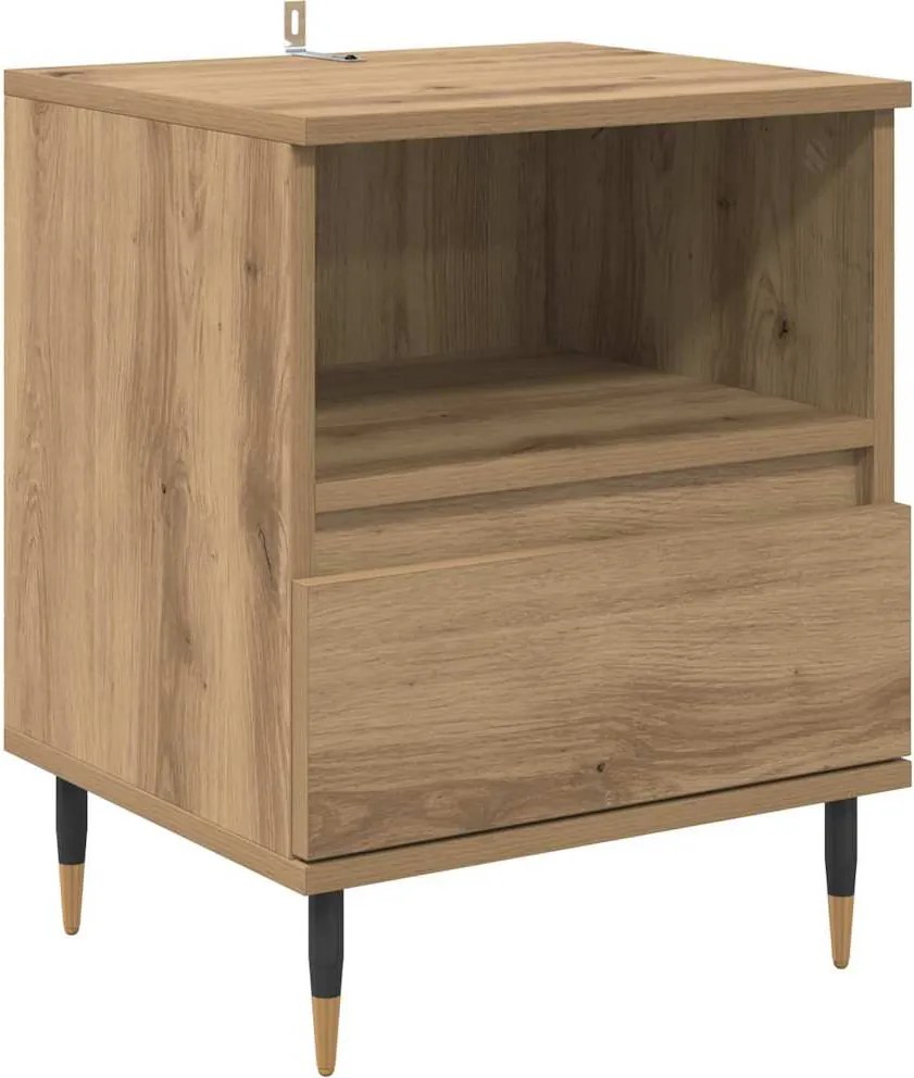 vidaXL Dulap de noapte Stejar Artizanal 40 x 35 x 50 cm Lemn compozit