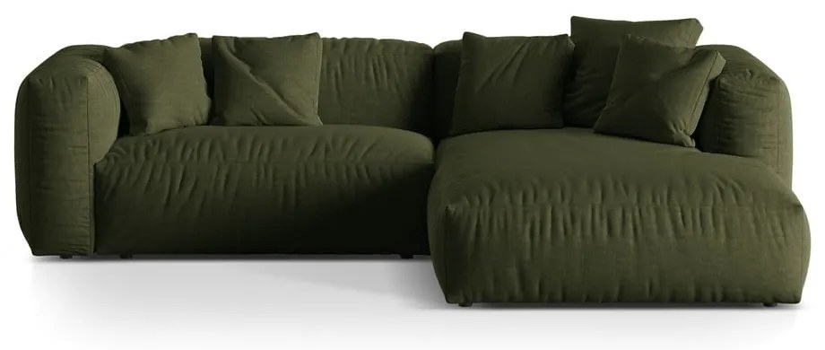 Colțar modular verde (cu colț pe partea dreaptă) Martina – Micadoni Home