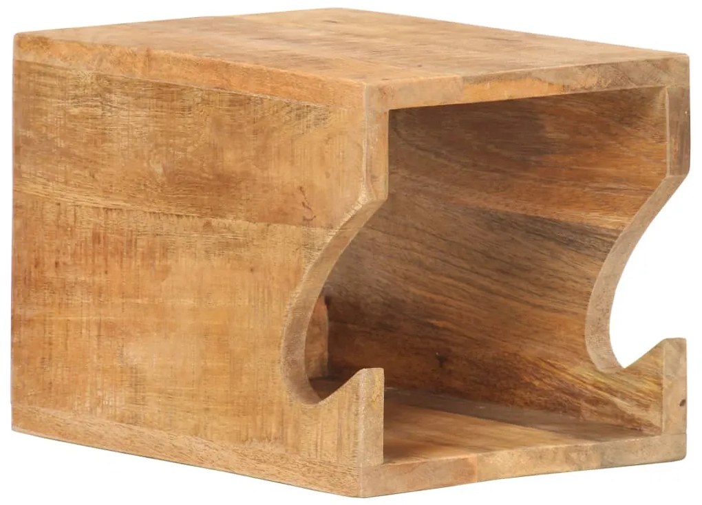 Suport bicicleta de perete, 35x25x25 cm, lemn masiv mango brut 1, Lemn masiv de mango nefinisat