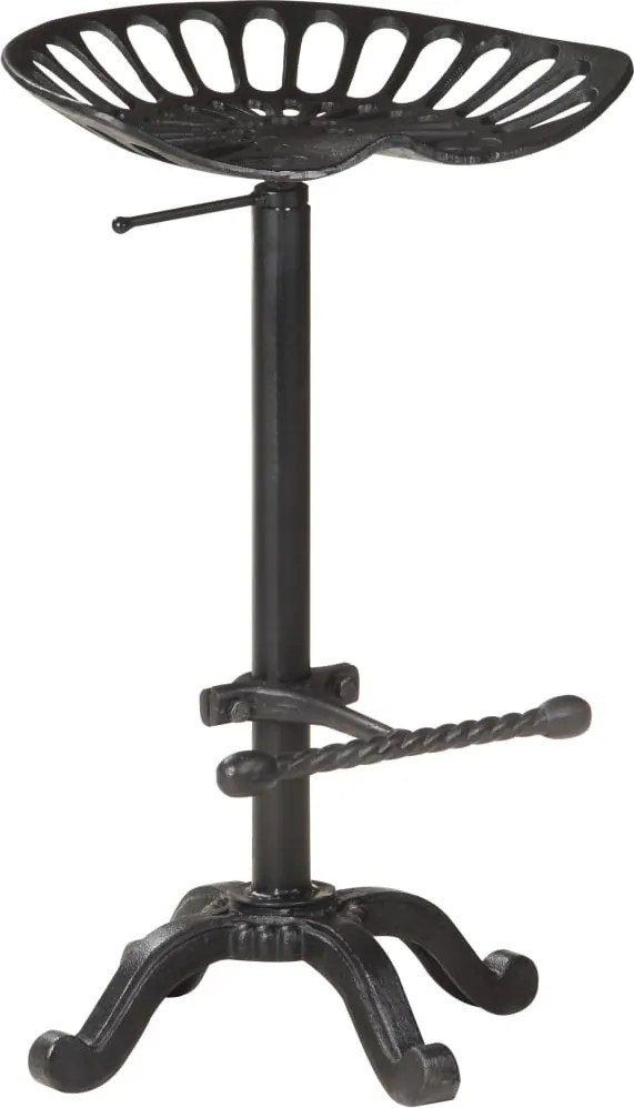 vidaXL Scaun de bar, negru, fontă