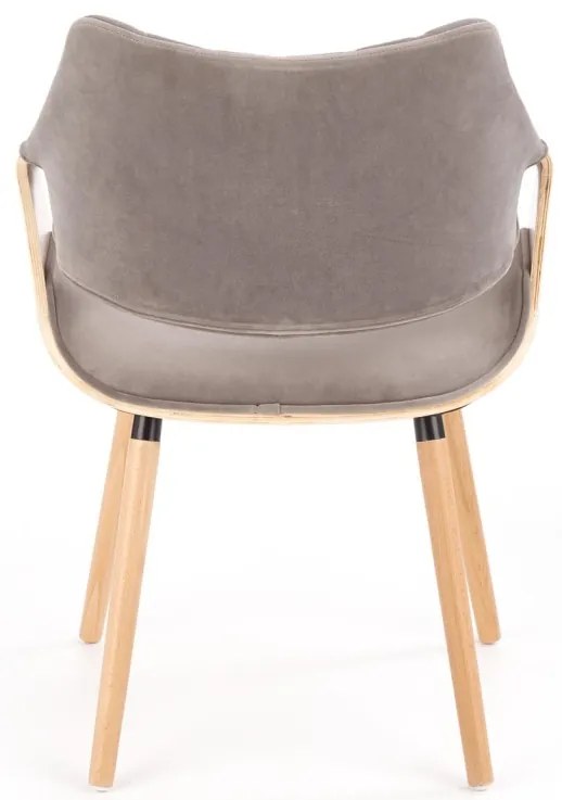 Scaun K396 material catifea gri stejar