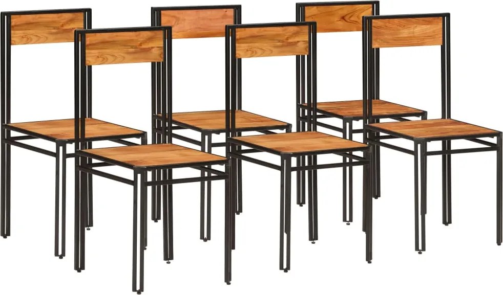 vidaXL Scaune de bucătărie, 6 buc., lemn masiv de acacia
