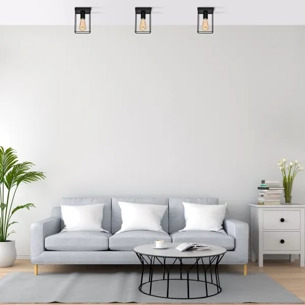 Plafonieră FINN 1xE27/15W/230V negru