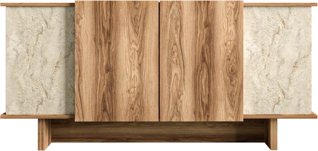 Consola, Hanah Home, Diana, 180x81x40 cm, Travertin / Nuc