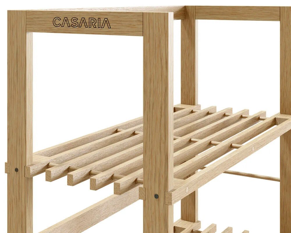 Raft de lemn ÖLAND, 58x27x136cm, 5 polițe, maro Casaria