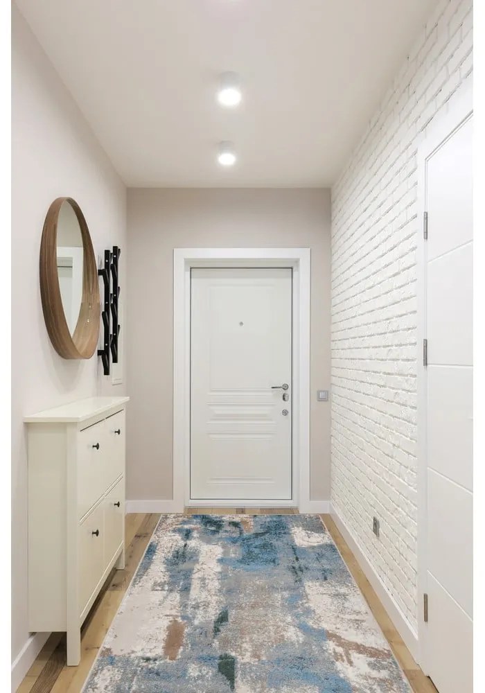 Covor tip traversă albastru deschis 70x200 cm Sensi Zashi – FD