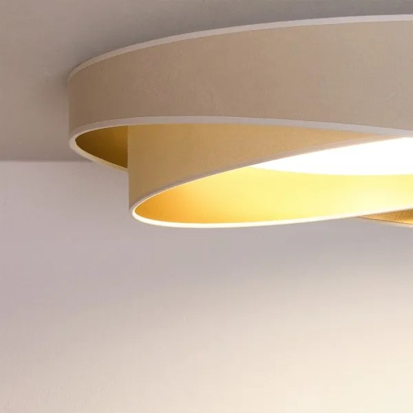 BRILAGI - Corp de iluminat LED dimabil VELVET TWIST LED/36W/230V CCT pr. 65 cm WT alb/auriu + telecomandă