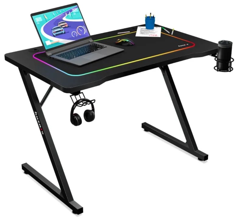 Masă de joc practică neagră HERO 1.8 cu construcţie neagră