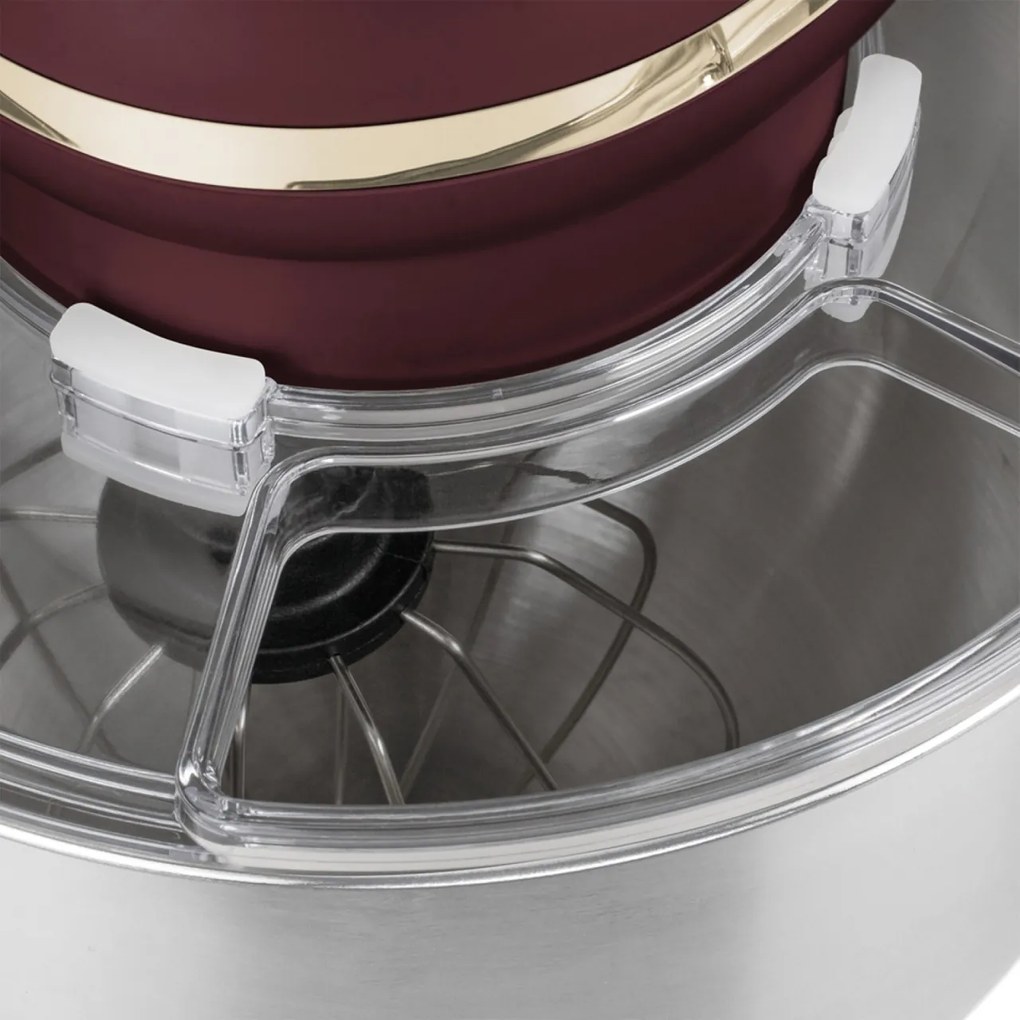 Robot de Bucătărie Berlinger Haus BH 9509 Leonardo – 1300W, 6L, Bol Inox, 6 viteze, Bordeaux, Silențios