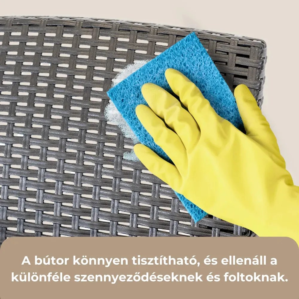 Scaun de grădină Venus din plastic, grafit