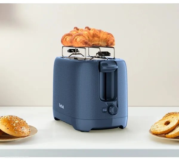 Prăjitor de pâine cu două fante Tefal MORNING 850W/230V albastru