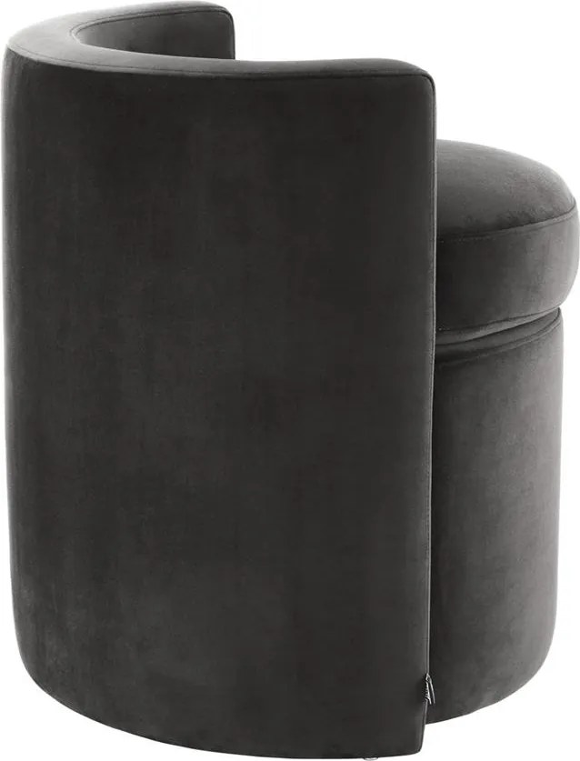 Fotoliu design LUX Arcadia, catifea gri inchis 113161 HZ