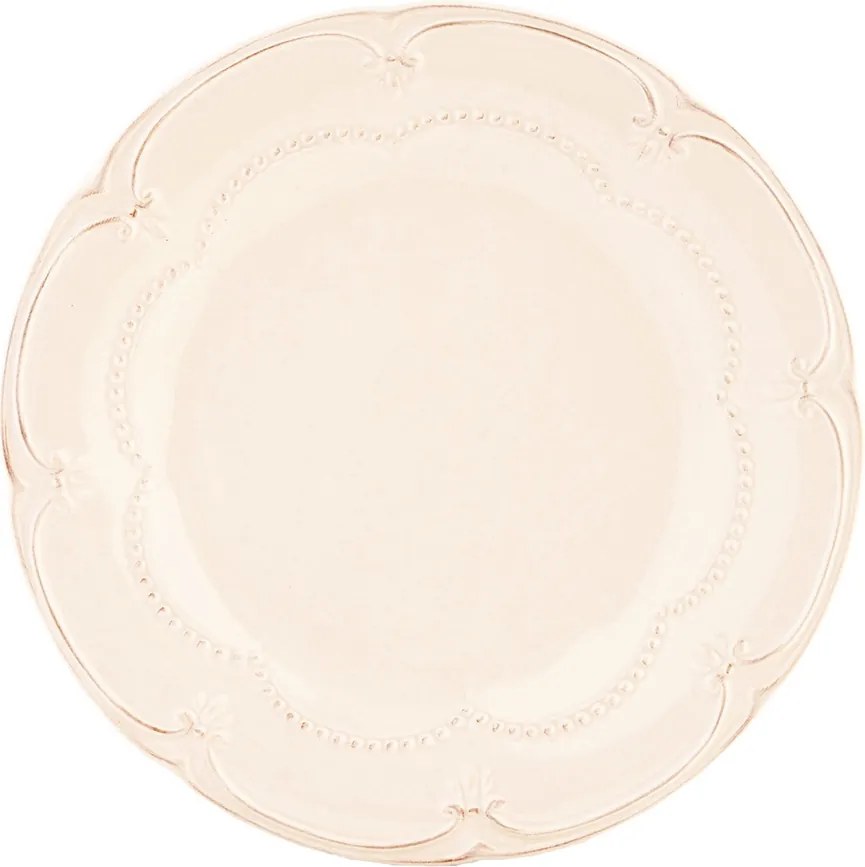 Farfurie bej, din ceramica, Ø21 cm