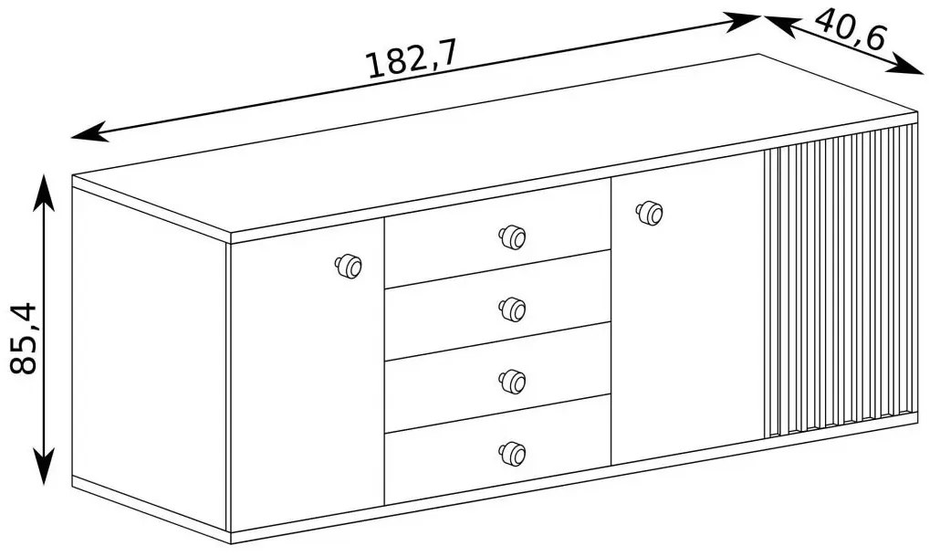 Comodă Claudi 20 (Stejar artisan). 1055505