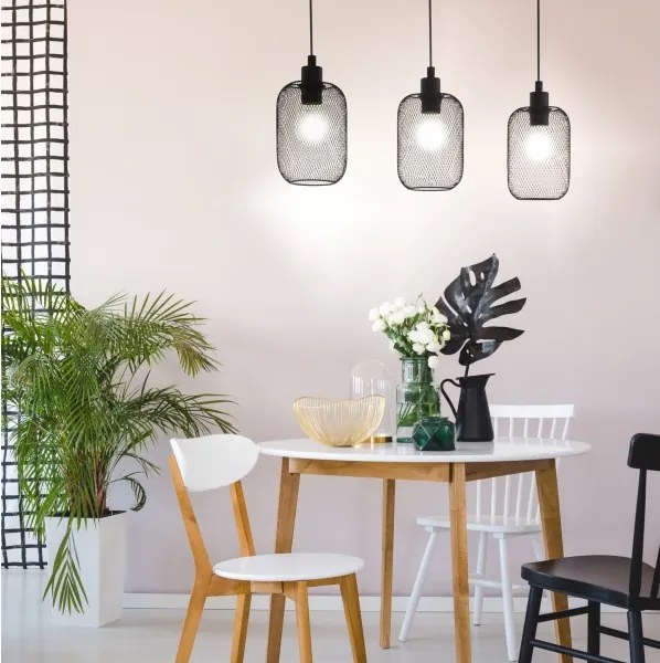 Eglo 43333 - Lustră pe cablu WRINGTON 3xE27/60W/230V