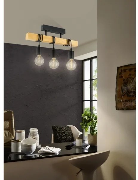 Eglo 32915 - Lustră aplicată TOWNSHEND 3xE27/60W/230V