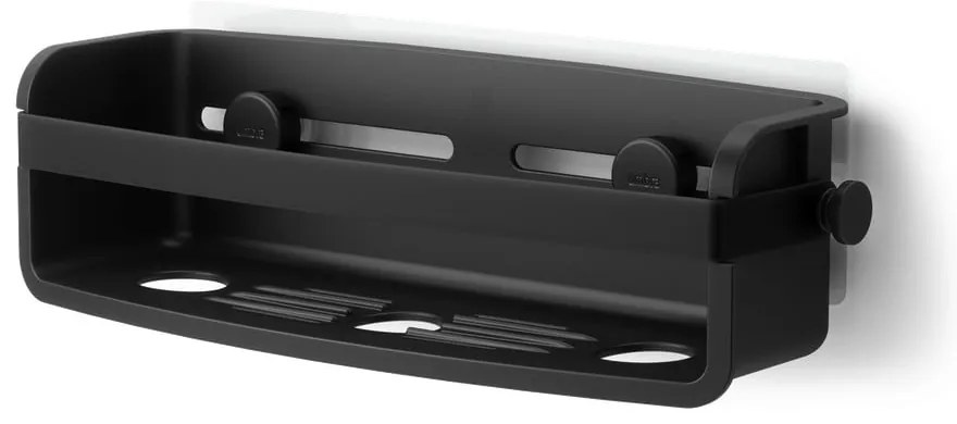 Raft pentru baie negru autoadeziv din plastic Flex Adhesive – Umbra