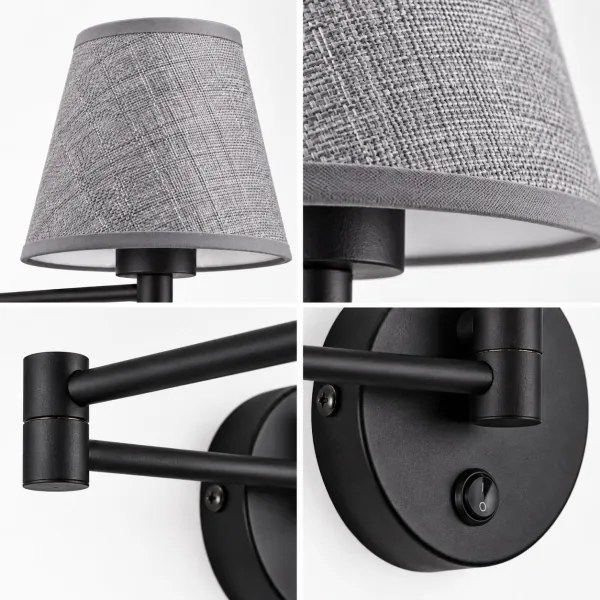 BRILAGI - Lampă de perete NUBILA 1xE27/15W/230V gri/negru