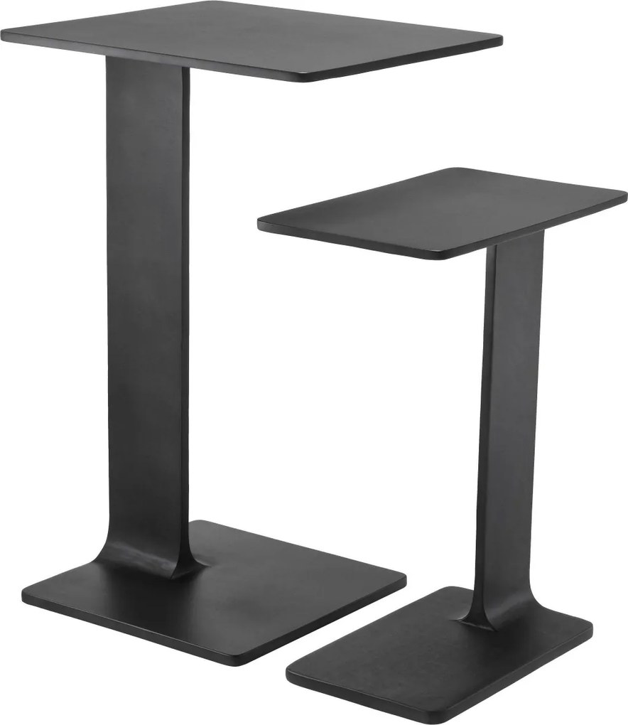Set de 2 masute laterale design modern Smart, negru 114235 HZ